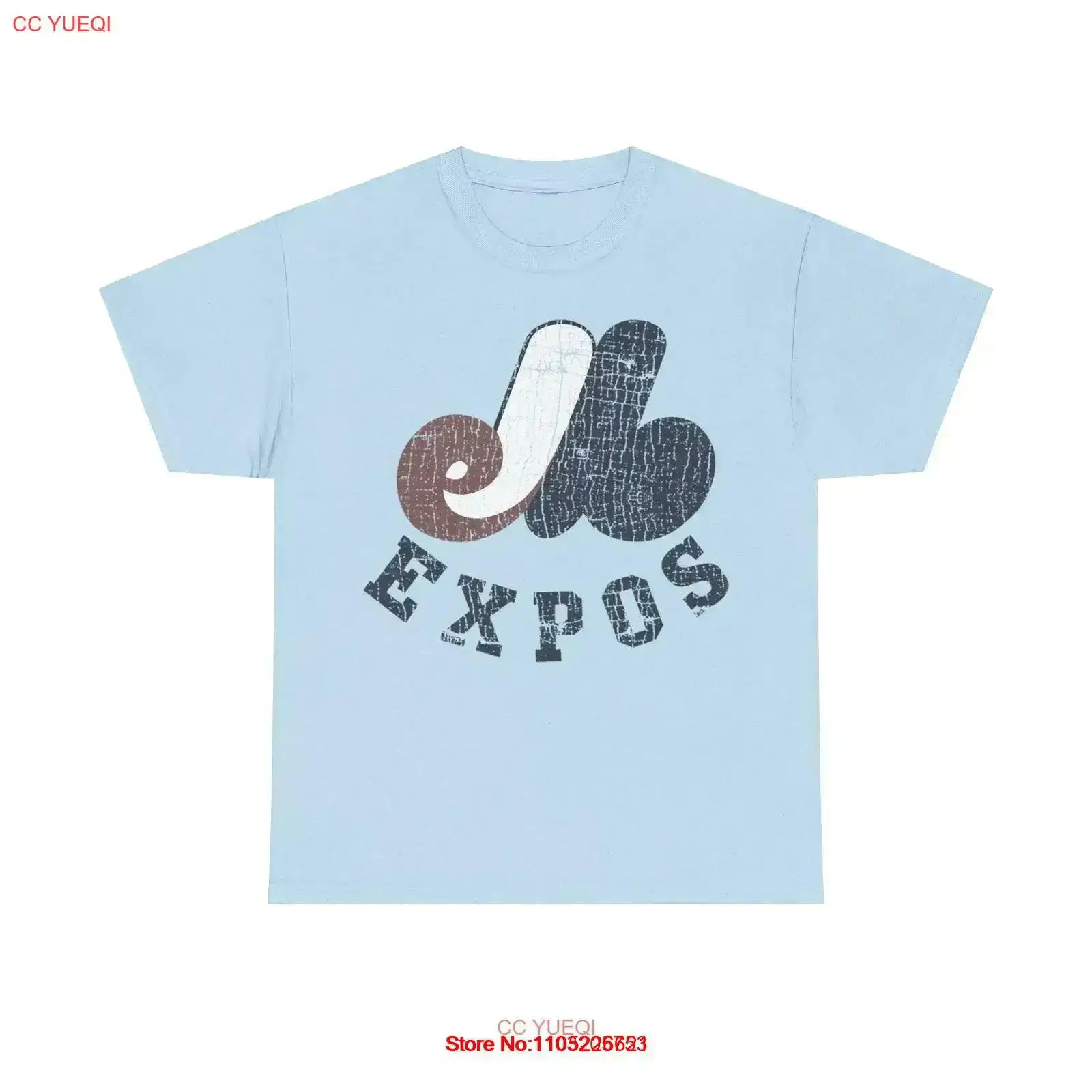 Vintage Fashion Logos - モントリオール エクスポス ディストレスト ロゴ ベースボール T