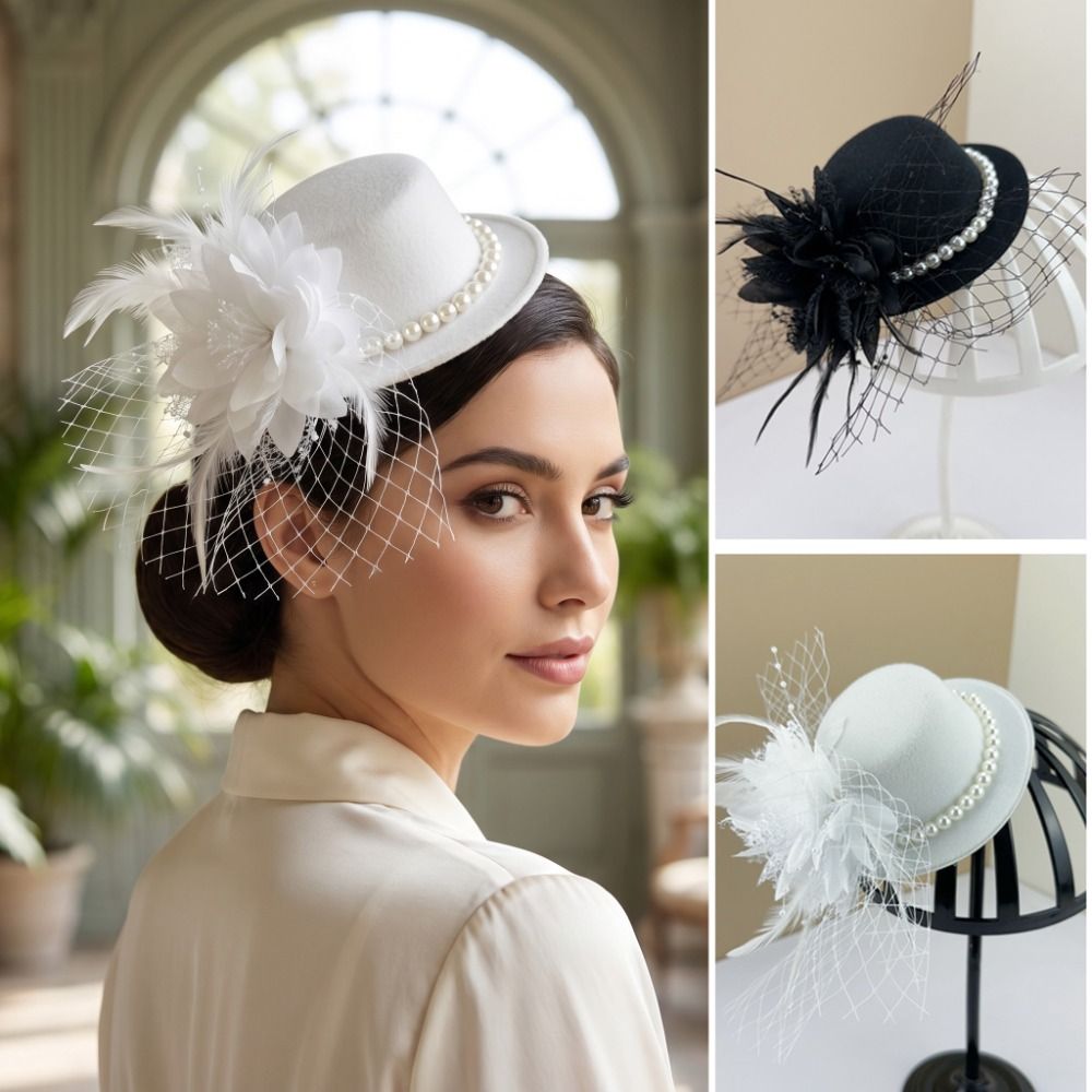 ファッショナブルで上品なヴィンテージ風ファシネーターハット、 - Vintage Fashion Hats のレビューと価格