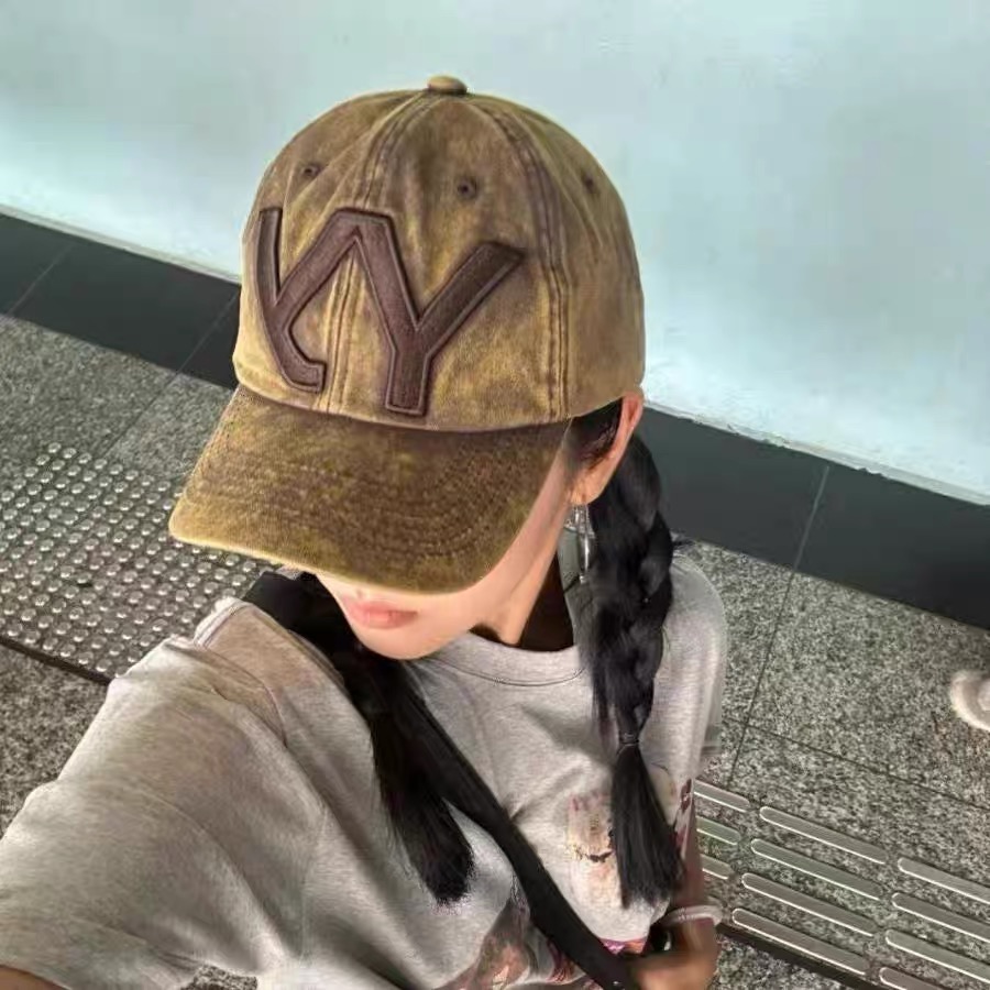 小さなウォッシュド加工ヴィンテージストリートダンスファッショ - Vintage Fashion Hats のレビューと価格
