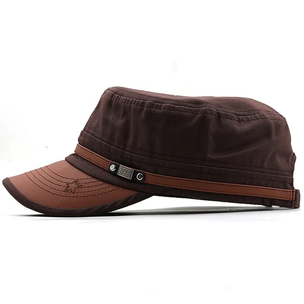 カジュアル士官候補生帽子男フラットトップキャップファッション - Vintage Fashion Hats のレビューと価格