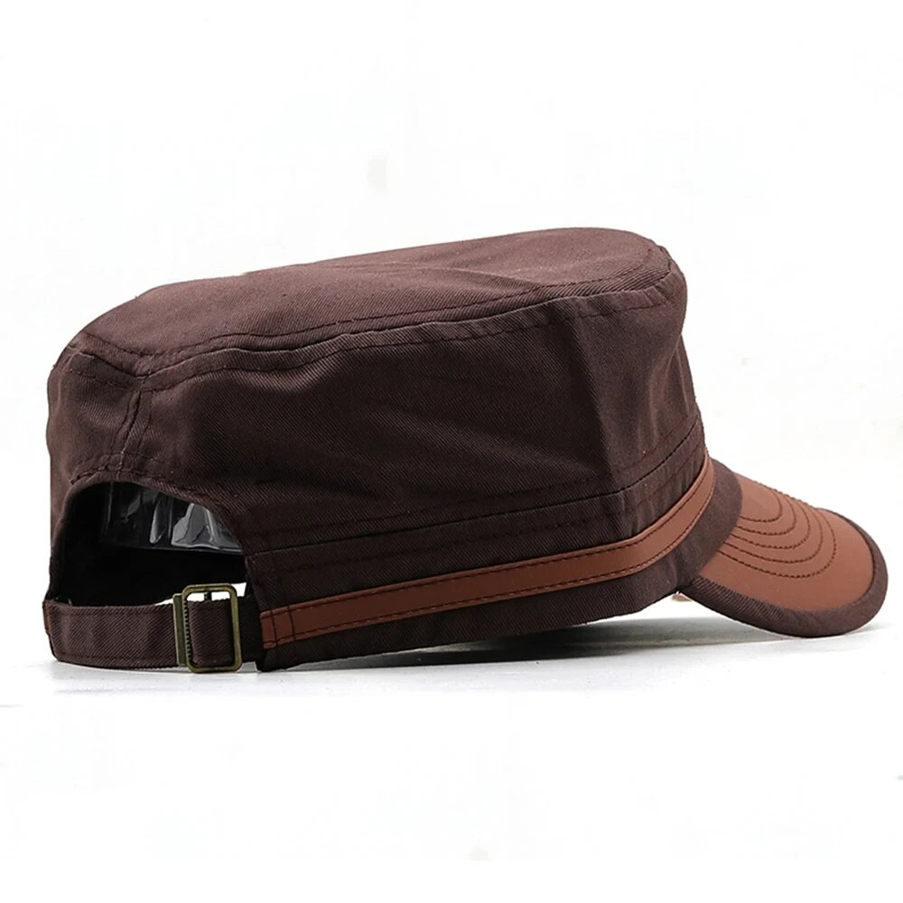 カジュアル士官候補生帽子男フラットトップキャップファッション - Vintage Fashion Hats のレビューと価格