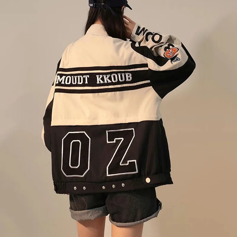 女性のための特大のバーシティボンバージャケット,ヴィンテージ - Vintage Fashion Postcards のレビューと価格