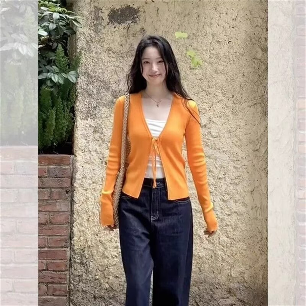 女性のニット薄手長袖カーディガン春秋ファッションヴィンテージ - Vintage Fashion Postcards のレビューと価格