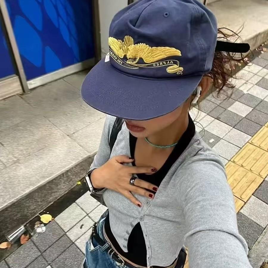 レトロアメリカン刺繍入りヘビーデューティーベースボールキャッ - Vintage Fashion Hats のレビューと価格