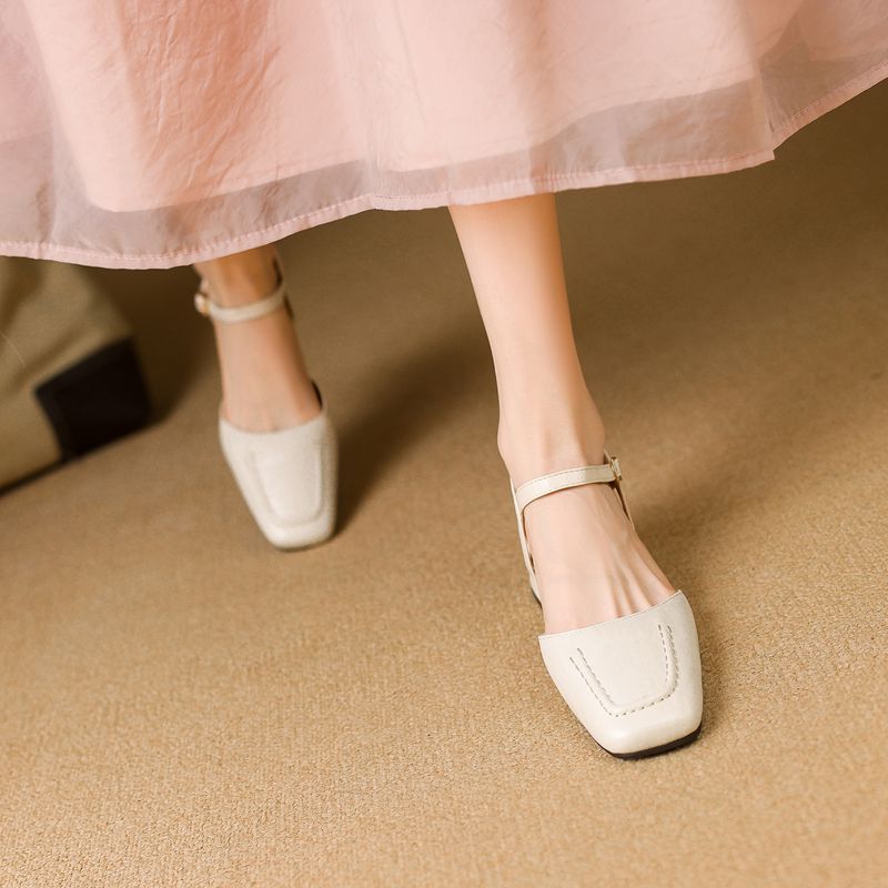 Girseaby 2025 女性のサンダルスクエアトゥ太いヒ - Vintage Fashion Female のレビューと価格