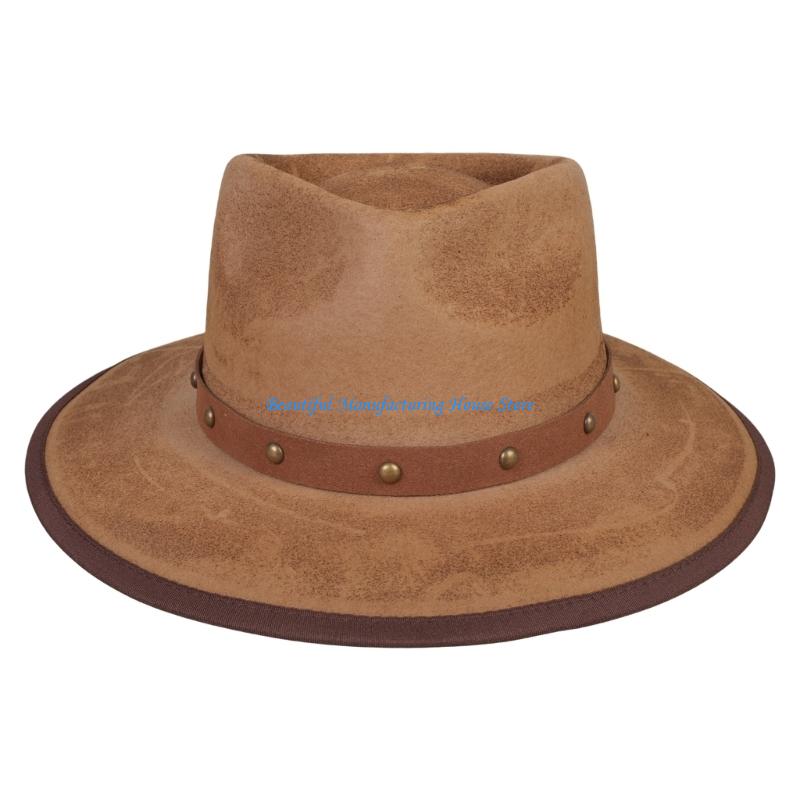 E56A ファッショナブルなウール フェドラハット ロールつ - Vintage Fashion Hats のレビューと価格