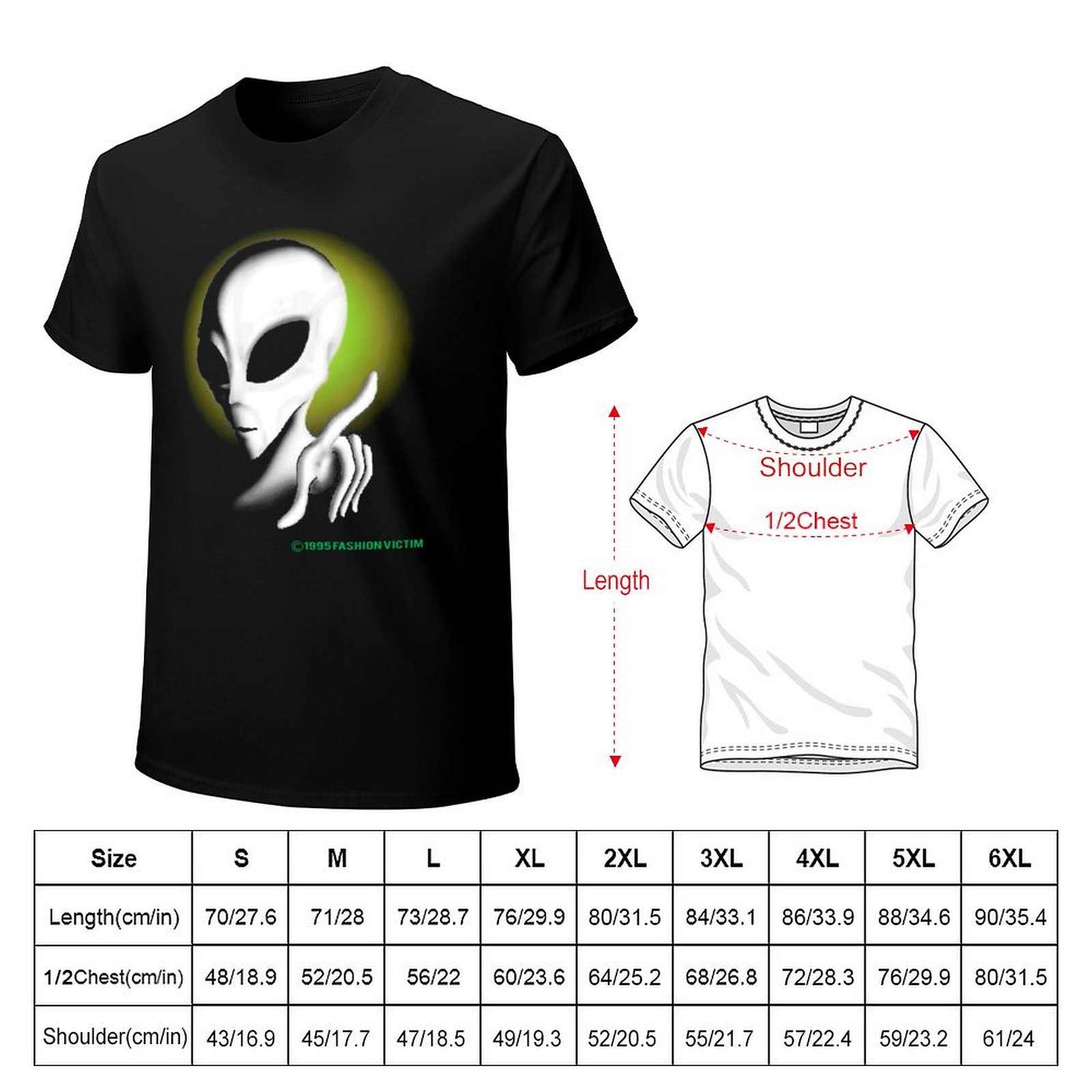 1995年製 ALIEN ヴィンテージ グロー・イン・ザ・ダ - Vintage Fashion Victim Shirt のレビューと価格