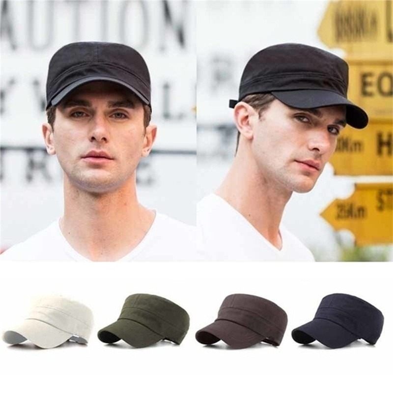 男女兼用5色展開、調節可能なクラシックスタイルの無地フラット - Vintage Fashion Hats のレビューと価格
