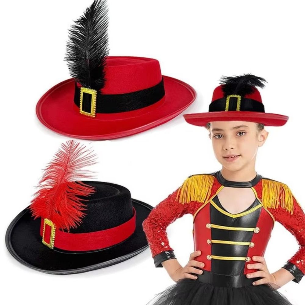 ファッションヴィンテージ子供用フェザートップハット黒羽根付き - Vintage Fashion Hats のレビューと価格