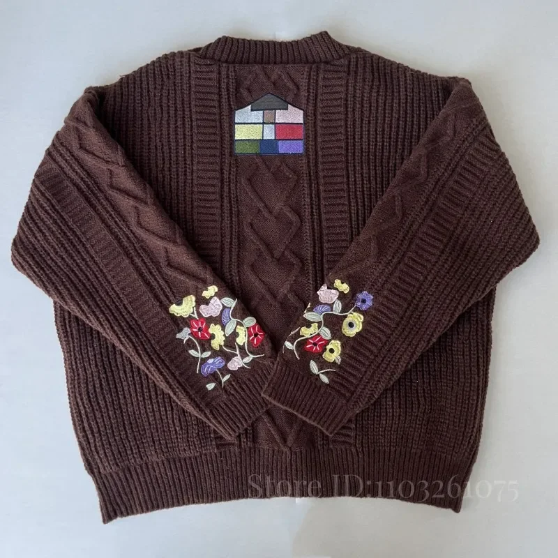 時代-女性のニットフラワー刺繍カーディガン、プラスサイズのセ - Vintage Fashion Postcards のレビューと価格