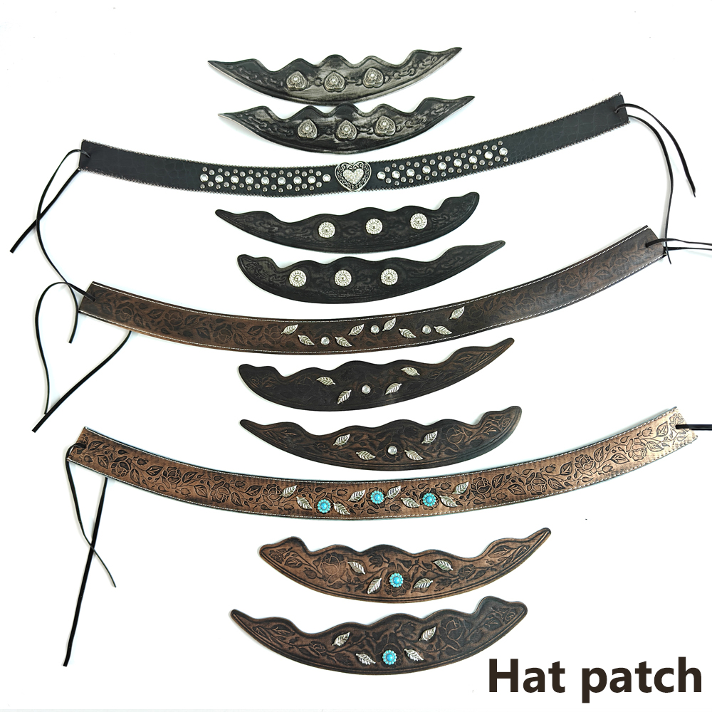 ウエスタンレザーハットバンドヴィンテージカウボーイハットパッ - Vintage Fashion Hats のレビューと価格