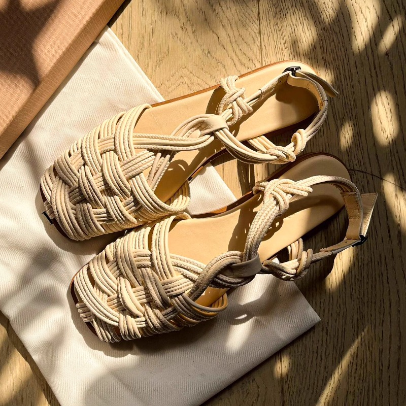 ヴィンテージ手織り平底ローマンサンダル女性用靴 2026 夏 - Vintage Fashion In 2026 のレビューと価格