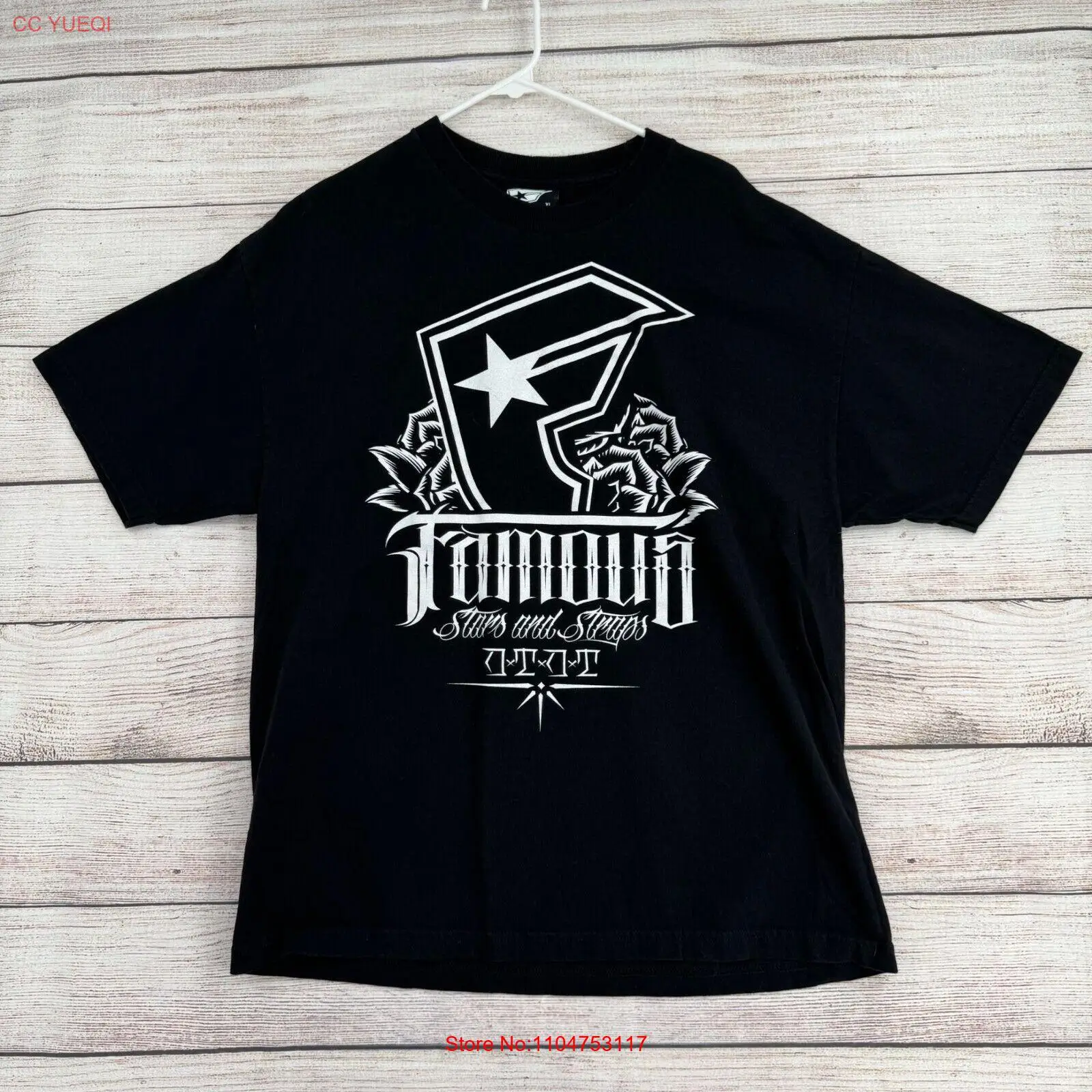 ヴィンテージ有名な星とストラップロゴ T シャツメンズサイズ - Vintage Fashion Logos のレビューと価格
