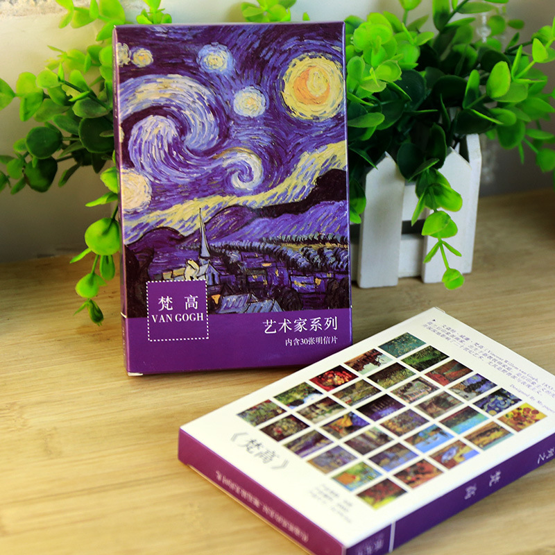 ヴァンゴッホ油絵ポストカード、ヴィンテージグリーティングカー - Vintage Fashion Postcards のレビューと価格